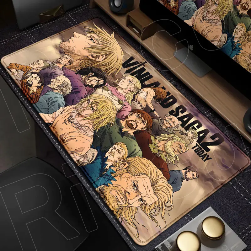 XXL Large Mousepad Vinland Saga 90x40CM Mouse Pad E-sports Gaming Keyboard Protector PC Accessories HD Computer carpet Desk Mat - Image 11