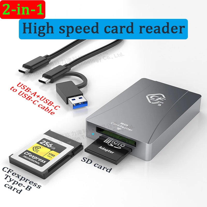 USB 3.2 Gen2 10GBPS Data Transfer CFexpress Type A/B XQD SD High Speed Card Reader for Laptop Cameras Sony Lexar Nikon Canon San 6