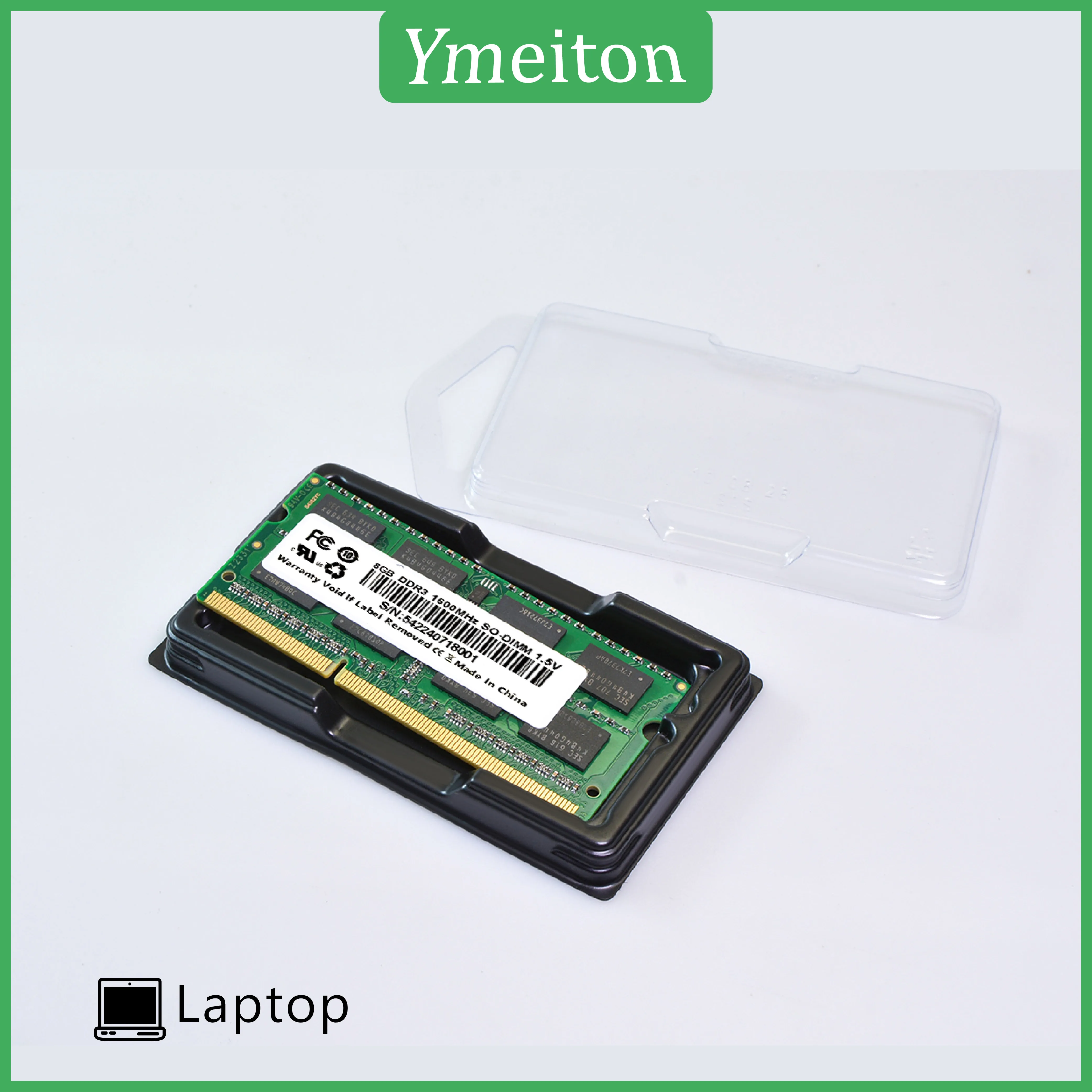 Ymeiton DDR3 20 PCS 노트북 메모리 스트립, ddr3 1333MHz 1600MHz 4GB 8GB SO-DIMM 메모리 RAM 204핀 범용 메모리 도매