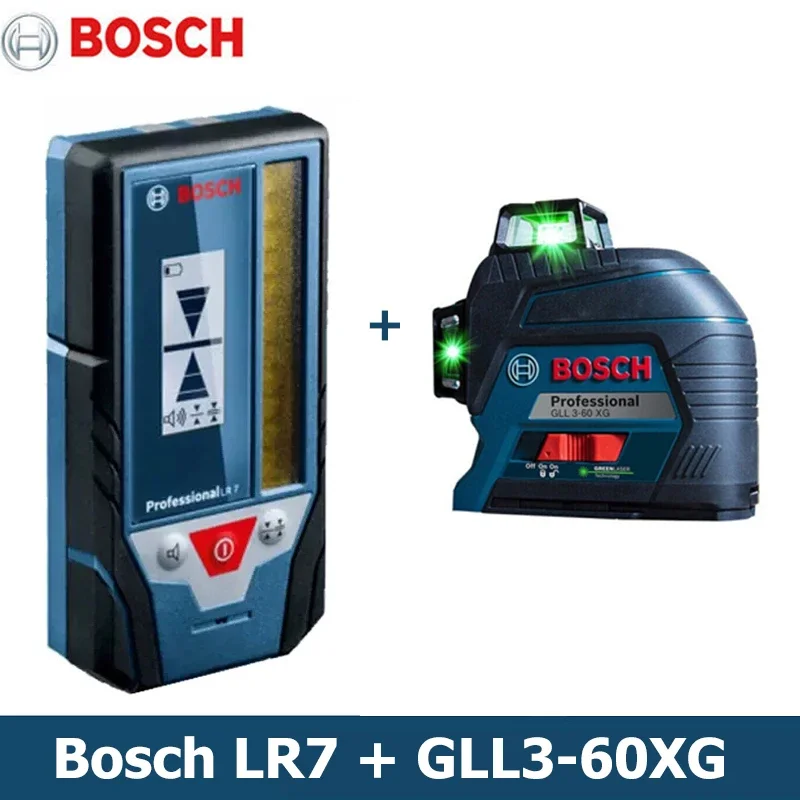 Bosch LR7 Professional Red Green Laser Level Meter Rangefinders 3D 3 Planes 12 Line Beam Gradienter Projection Diastimeter