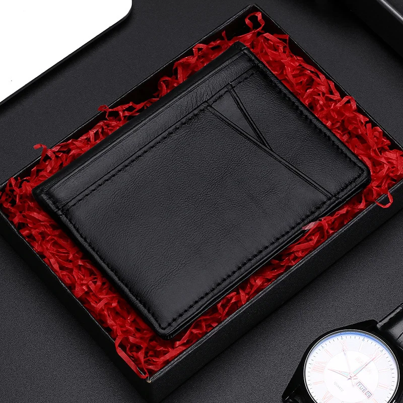 Soft Oiled Cowhide Small Wallet for Men Super Slim Genuine Leather Mini Credit Card Holders Thin Card Purse Wallet Card Holder Leather Wallet Credit Card Wallet Credit Card Holder Card Holder Card Wallet Wallet Card Bag
