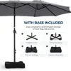 13ft Large Patio Umbrellas with Base Included, Rectangle Oversized Double Sided Umbrella Outdoor Patio for Pool, Market, Deck 6