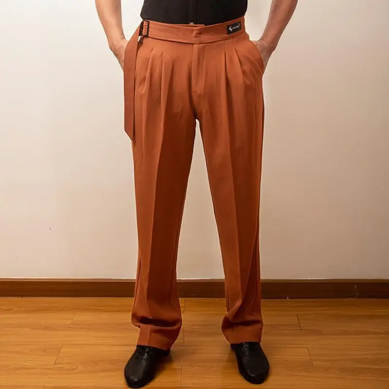 Dance Pants Men Frenum Latin Dance Pants for Ballroom Dance