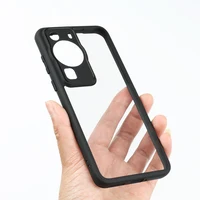 For Huawei P60 Pro Case Cover Huawei P60 Pro Capas Shockproof Bumper Transparent Colour Frame Clear Fundas Huawei P60 Pro P 60 2