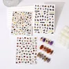 New Cute Butterfly Football Nail Stickers Black White Line Decals 3D Nail Art Decoration Cute Cartoon Sliders Summer Manicure 2
