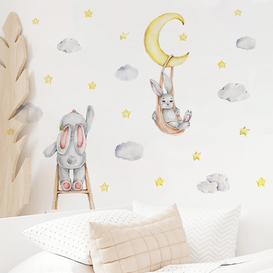 Stars Wall Stickers Star Wall Decals Removable Star Stickers Star Stickers  for Nursery Mini Star Stickers Fake Wallpaper 