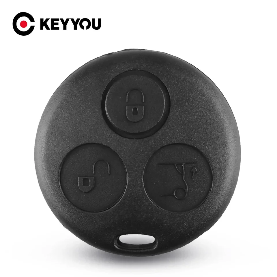 Replacement Key Fob Housing & Buttons For Smart ForTwo 450 (2002-2007) - 3-Button Remote Case
