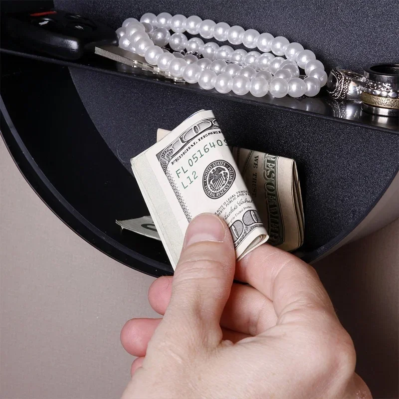 Orologio Da Parete Con Cassaforte Nascosta - Nascondiglio Segreto Per Oggetti Di Valore - Design Vintage - Foto 11