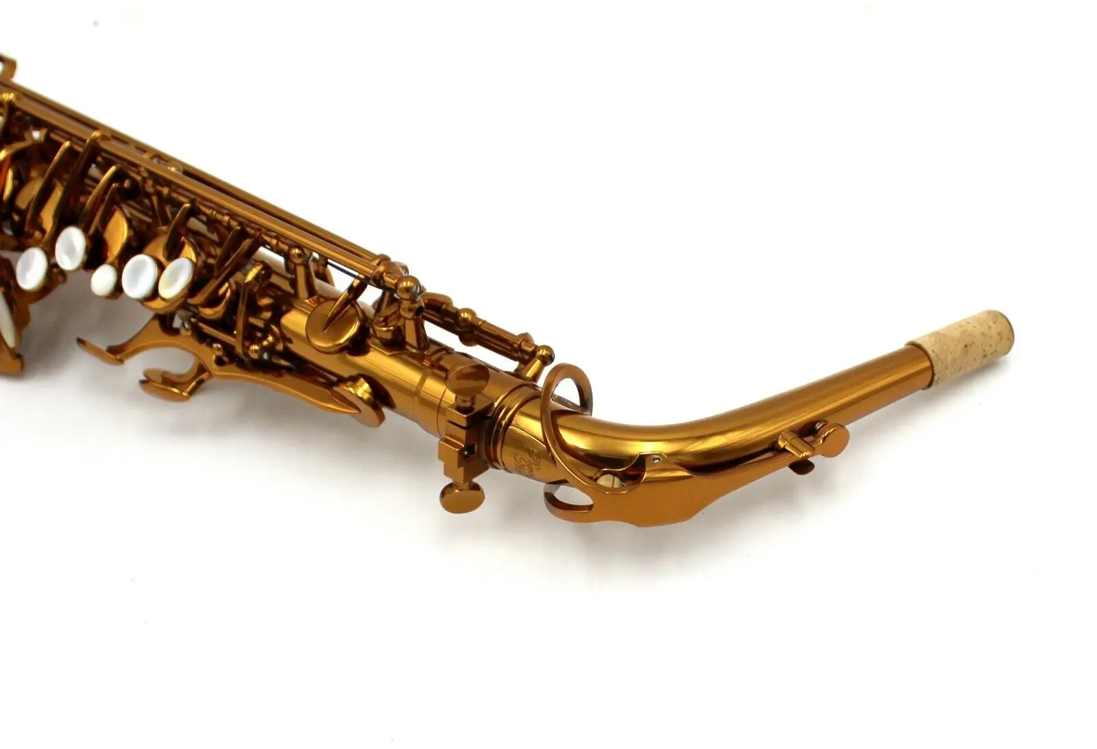 Eastern music dark gold lacquered alto saxophone Mark VI type high grade PC case