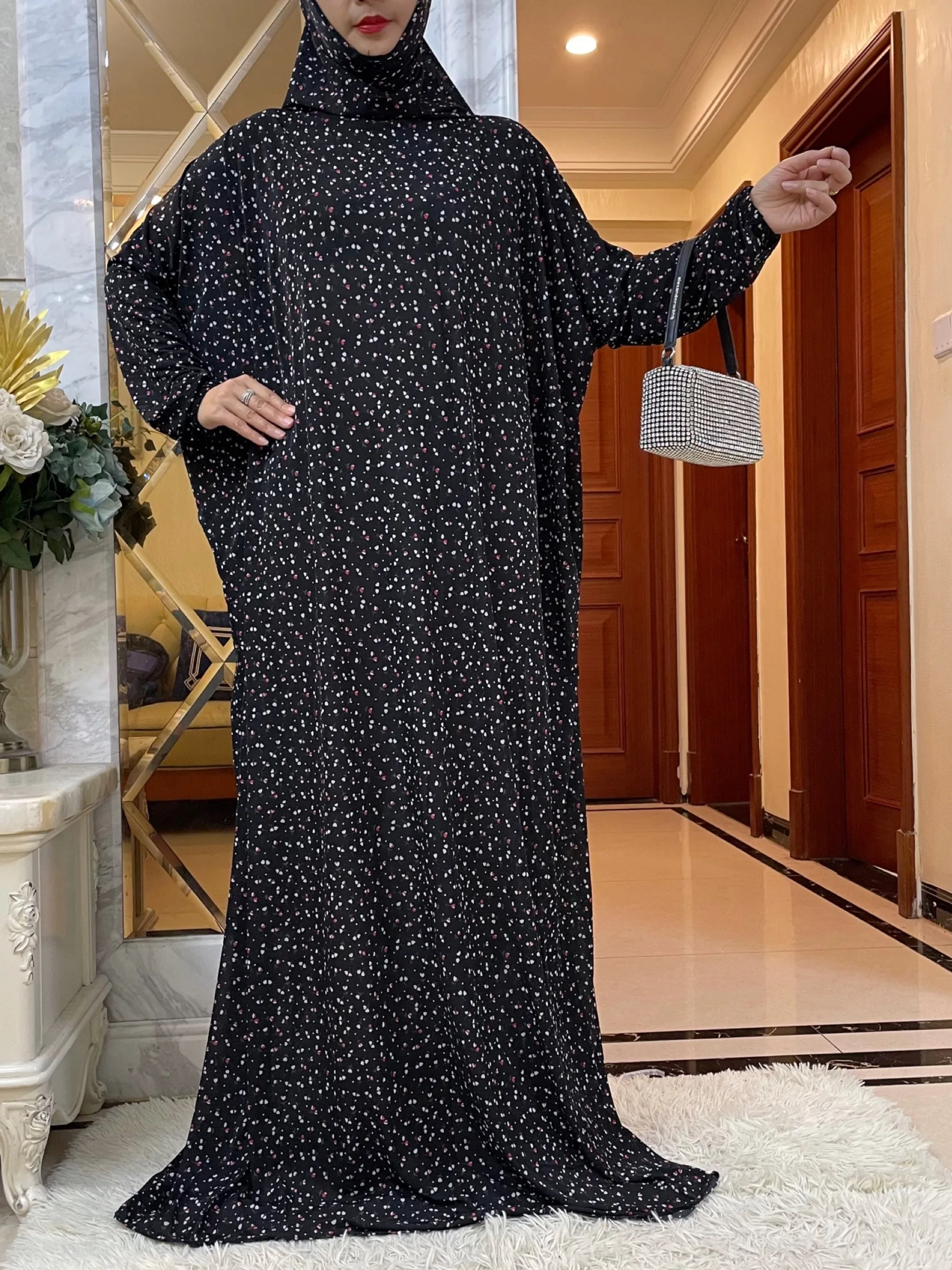 

2024 Eid, мусульманское женское платье с капюшоном, молитвенная одежда, длинная абайя, химар, полное покрытие, Рамадан, абайя, мусульманская одежда, халат Niqab