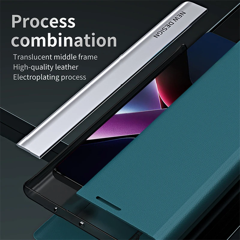 Luxury Plating Leather Flip Case with Kickstand Cover