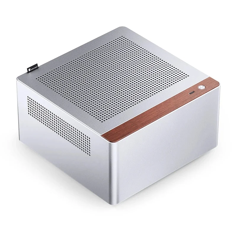 JONSBO N10 휴대용 데스크탑 섀시 ITX MINI 전체 알루미늄 지원 1U FLEX 전원 공급 장치 스탠딩 또는 라이닝 컴퓨터 케이스