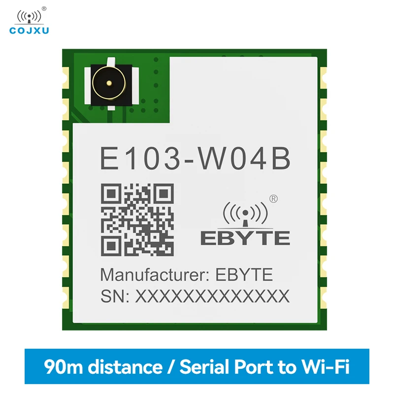 COJXU 직렬 포트-와이파이 UART 모듈, Modbus IoT 게이트웨이 E103-W04B, TCP UDP, MQTT, HTTP, 20dBm, 90m 장거리, PCB 안테나