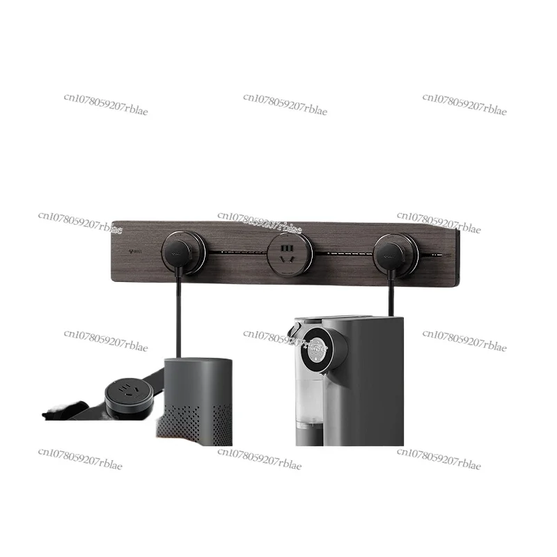 

Mobile track socket mini wood grain power rail type household wireless plug slide rail plug board