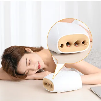 Electric Hand Massager Device Palm Finger Acupoint Wireless Massage with Air Pressure Heat Compression For Women