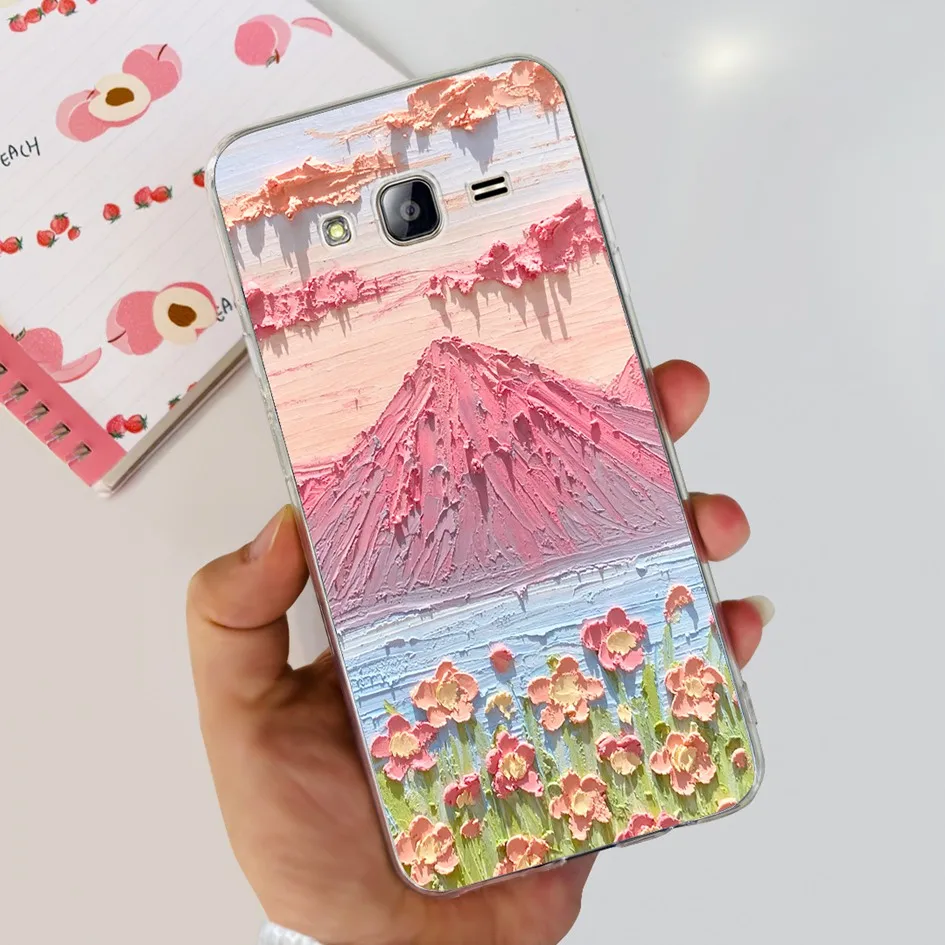 Clear Flower Design Soft TPU Silicone Phone Case