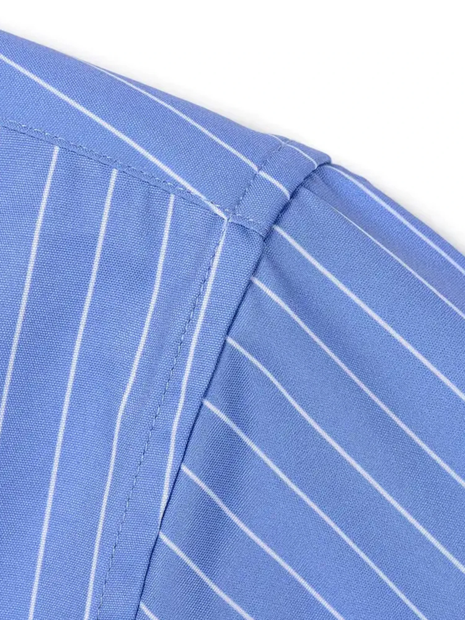 Men s Classic Striped Shirt with Long Sleeves and Turn Down Collar Perfect for Spring and Autumn Casual Wear Featuring Button