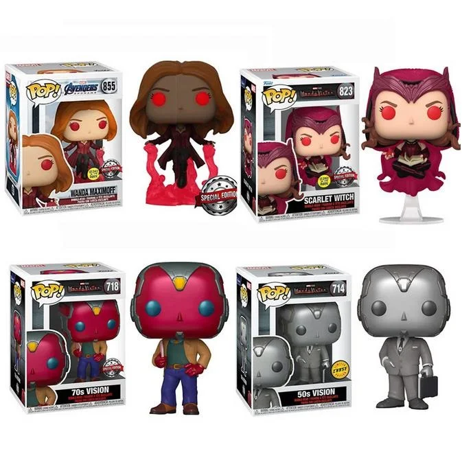 2022 Nuovo Funko Pop Avengers Wanda Vision 70 Vision 718 # Scarlet Witch 823 # Vision 307 # Bambole In Vinile Figura Modello Limitato Giocattolo Per B