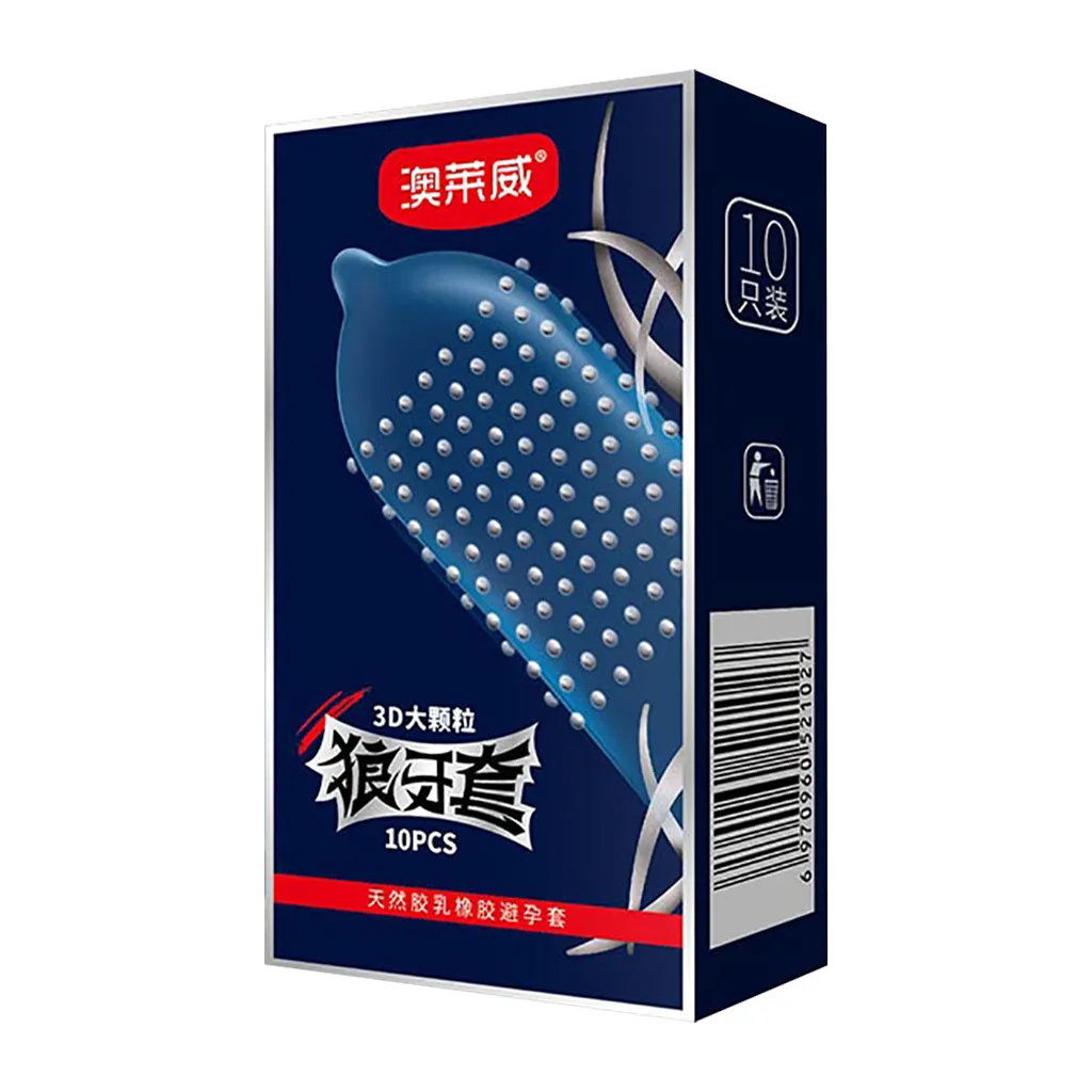 1Box/10pcs Adult Condoms Latex Sensitive Dotted Massage Ribbed Stimulate Particles for Big Dots Penis Sleeve Adult Sex Toy Gift