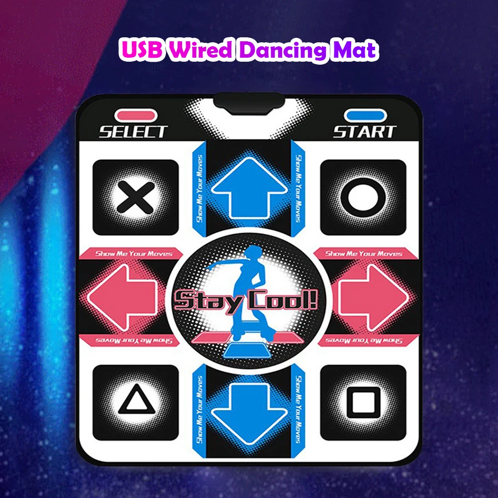 Dance mats USB Wired Non-Slip Dance Mats Dancing Game Step Pad HD Foot Print Dancer Blanket for PC Laptop Video Games