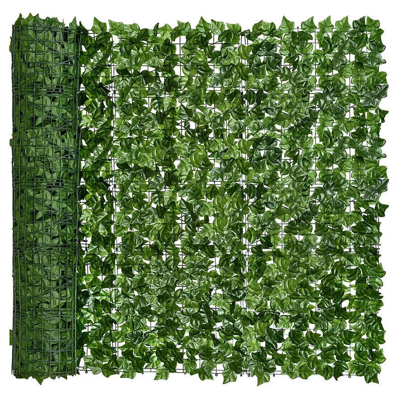 1X3MArtificialIvyHedgePanelsGreenLeafPrivacyFenceGrassWall