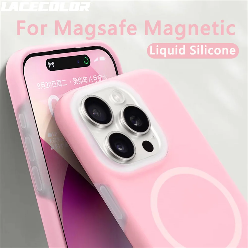 Luxury Jelly Liquid Silicone Magnetic Shockproof Matte Cover