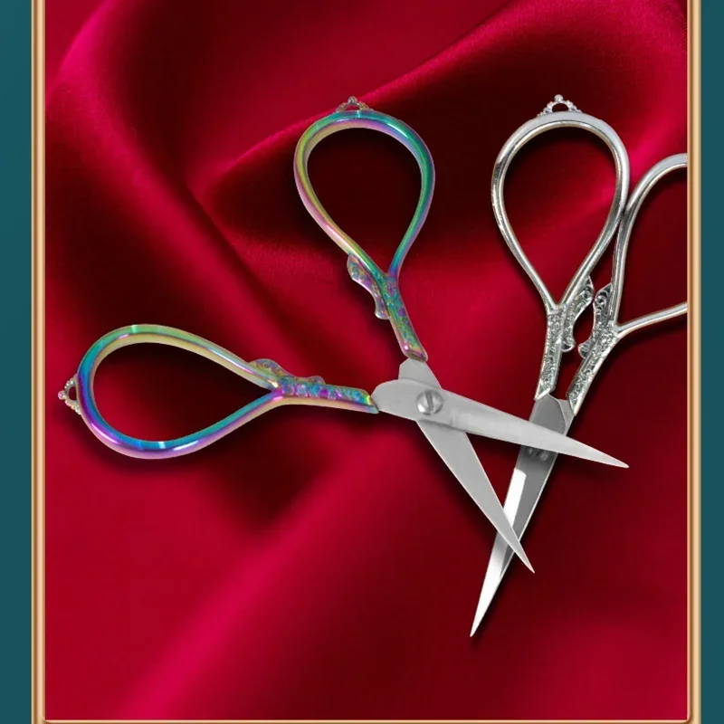 Tailor Scissors Stainless Steel Tailor's Scissors Cross Stitch Antique Vintage Scissor Thread Embroidery Scissor For Handicraft Household Sewing