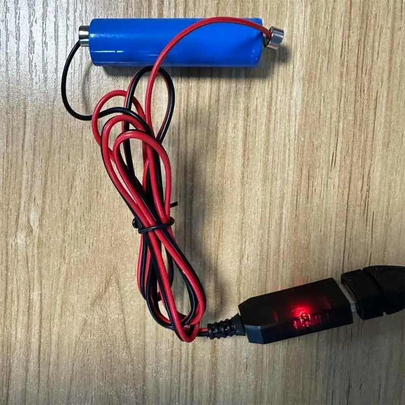 587C Rechargeable Battery Cord with Type-C Adapter for 3.7V 26650/18650/18500