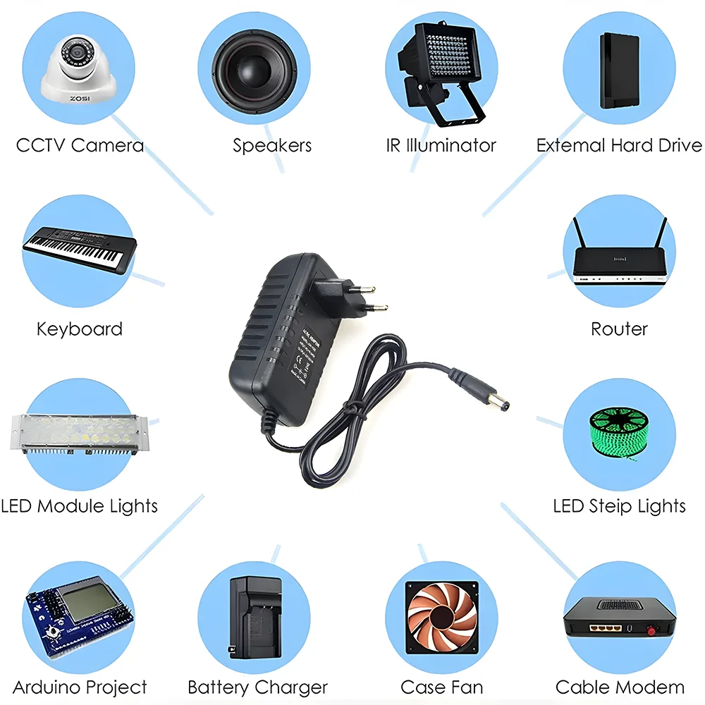 AC DC 새로운 12V 4A 48W 전원 어댑터 EU US AU UK 플러그 100V-240V 220V AC 12V DC 전원 공급 장치 4000MA 5.5*2.1MM