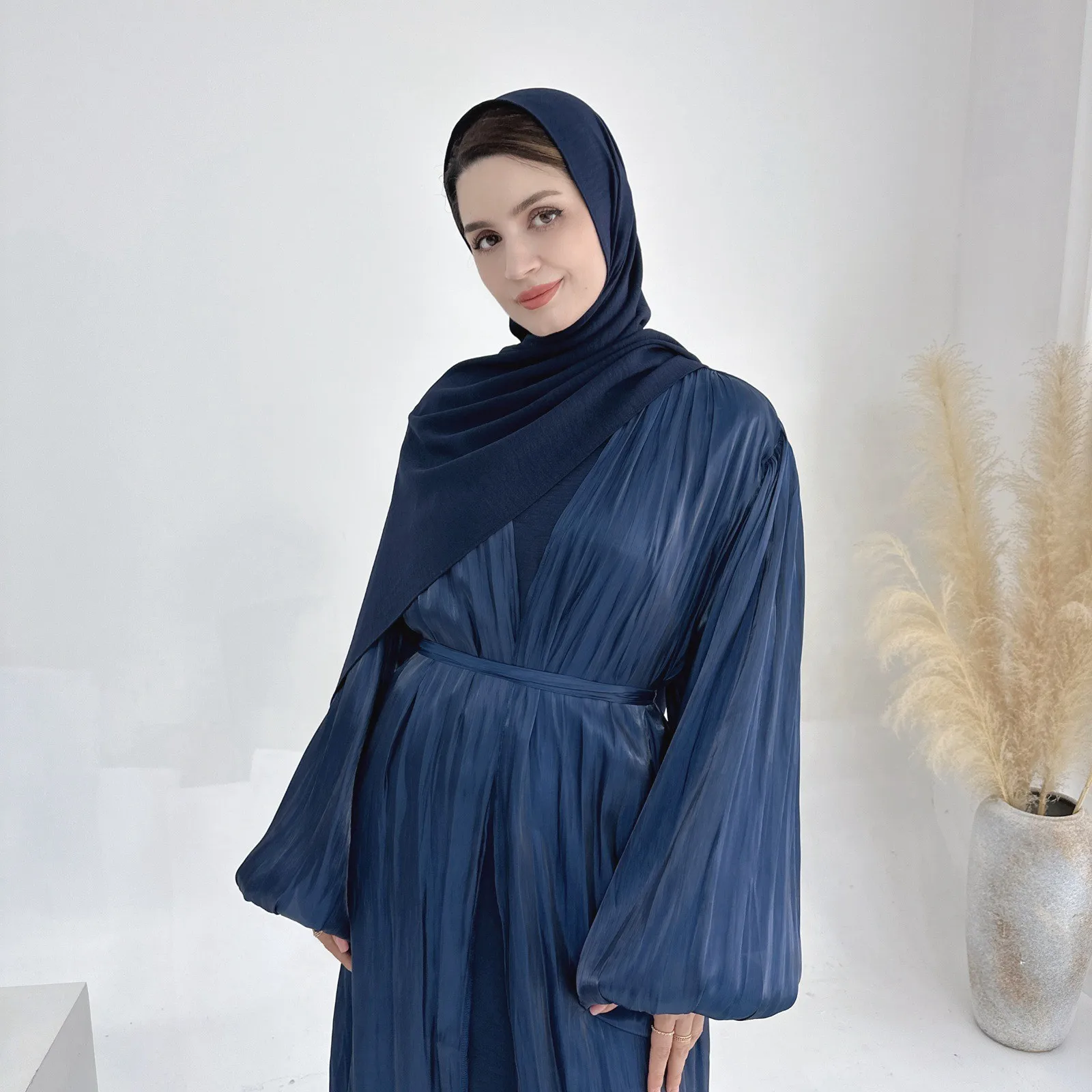 Kaftan Abayas 여성용 기모노 무슬림 가디건, 두바이 아바야 터키 이슬람 아랍어 무슬림 긴 원피스 로브