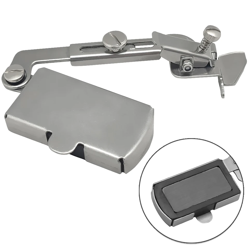 Guida Magnetica Per Cucito Universale - Accessorio In Acciaio Inox Per Macchina Da Cucire Con Vite Regolabile Per Cuciture Dritte E Orli Perfetti, Adatta A Piastre Metalliche