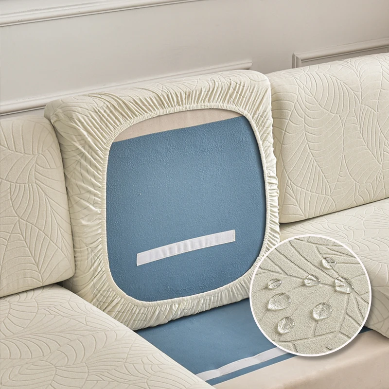 Elastic Jacquard Cushion Cover for Living Room Leaf Pattern Sofa Cover Water Repellent Couch Cover Sofa Protector Seat Cover 6