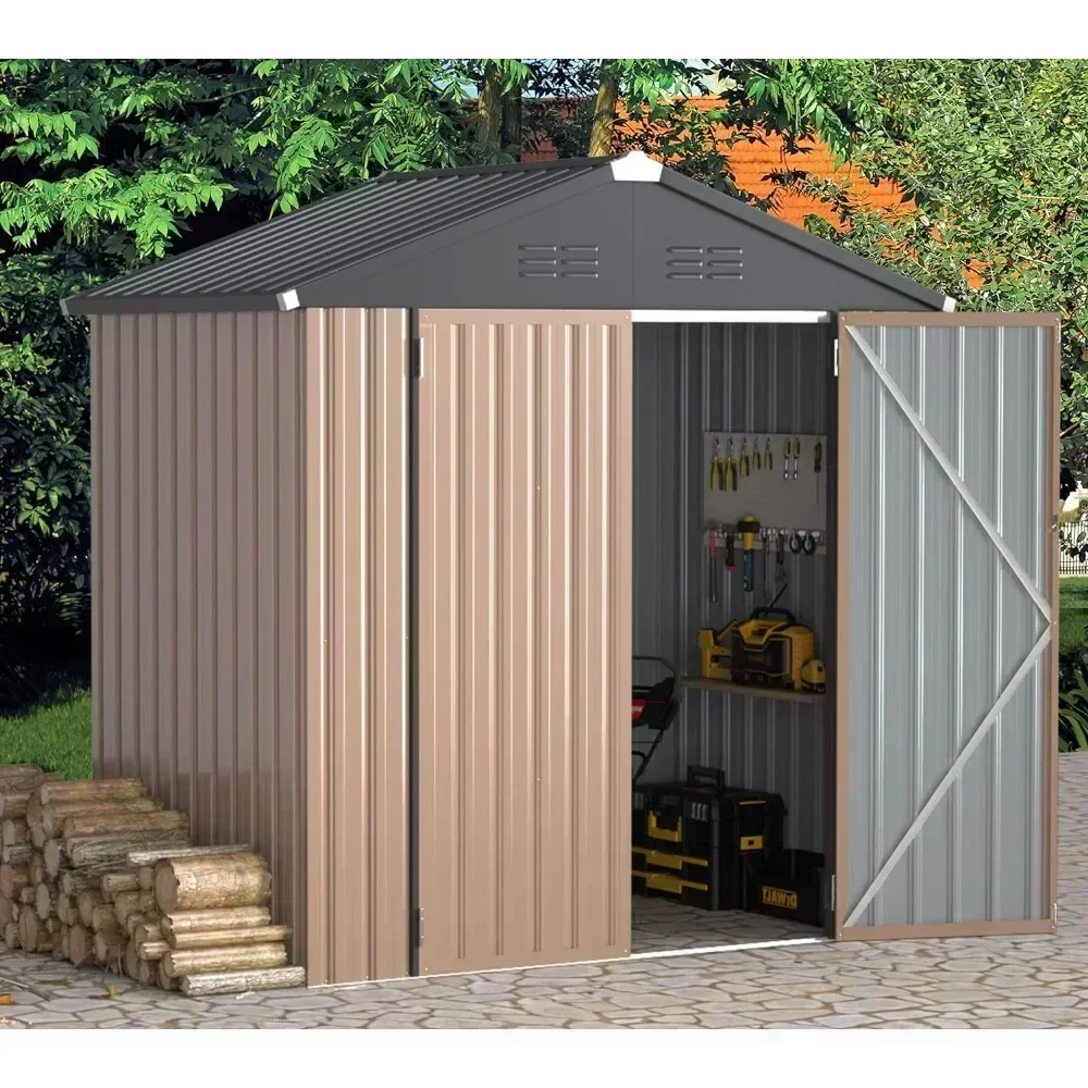 6 X 4FT Outdoor Storage Shed, Lockable Bike Shed, Garden Shed, and Tool Shed 6