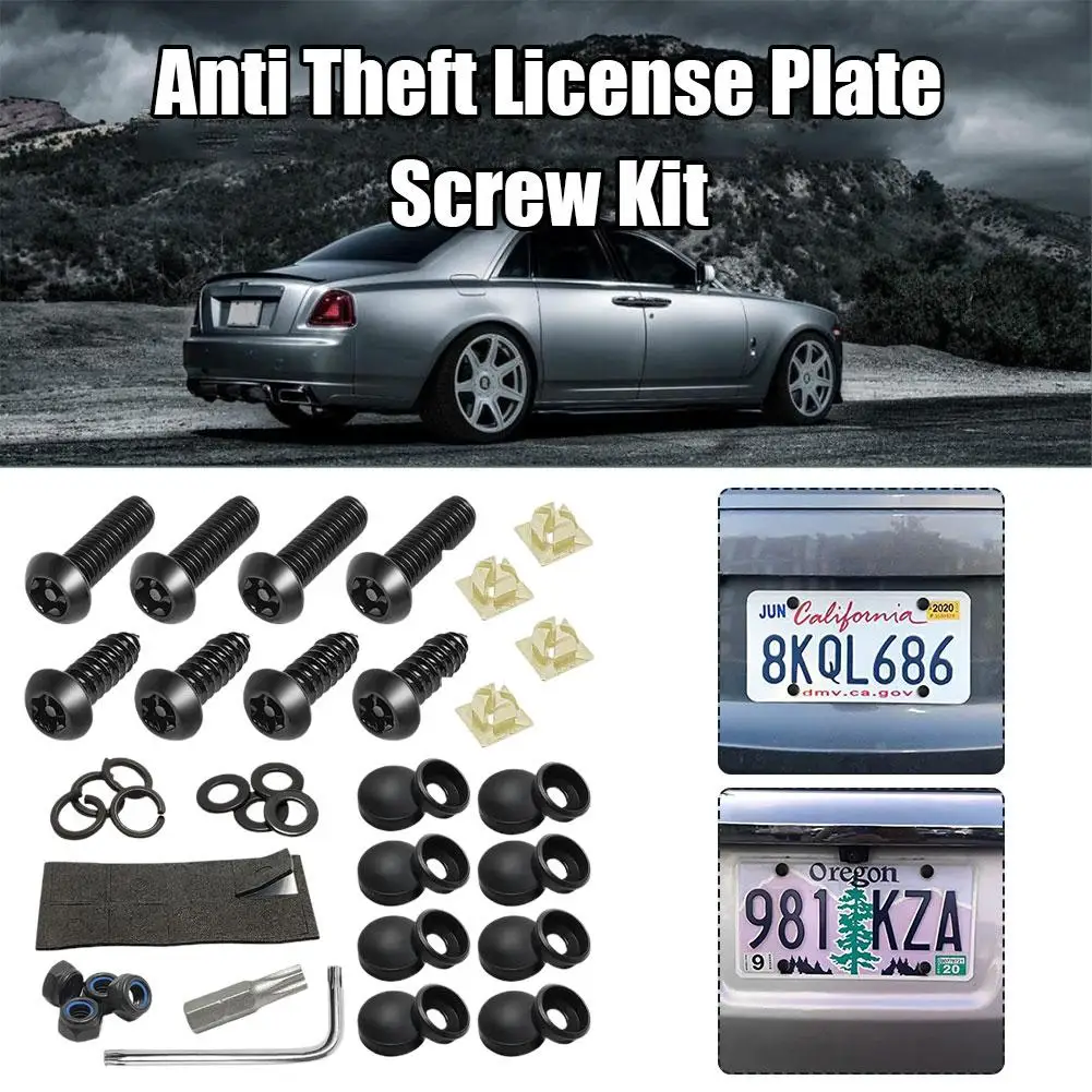 AntiTheftLicensePlateScrewsLicensePlateSecurityScrewsKitfor