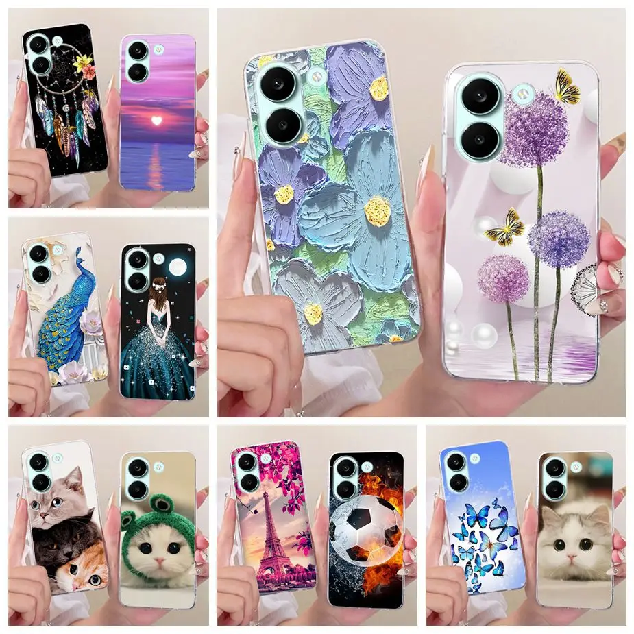 Colorful Flowers Painted Soft Slim Phone Case Cover
