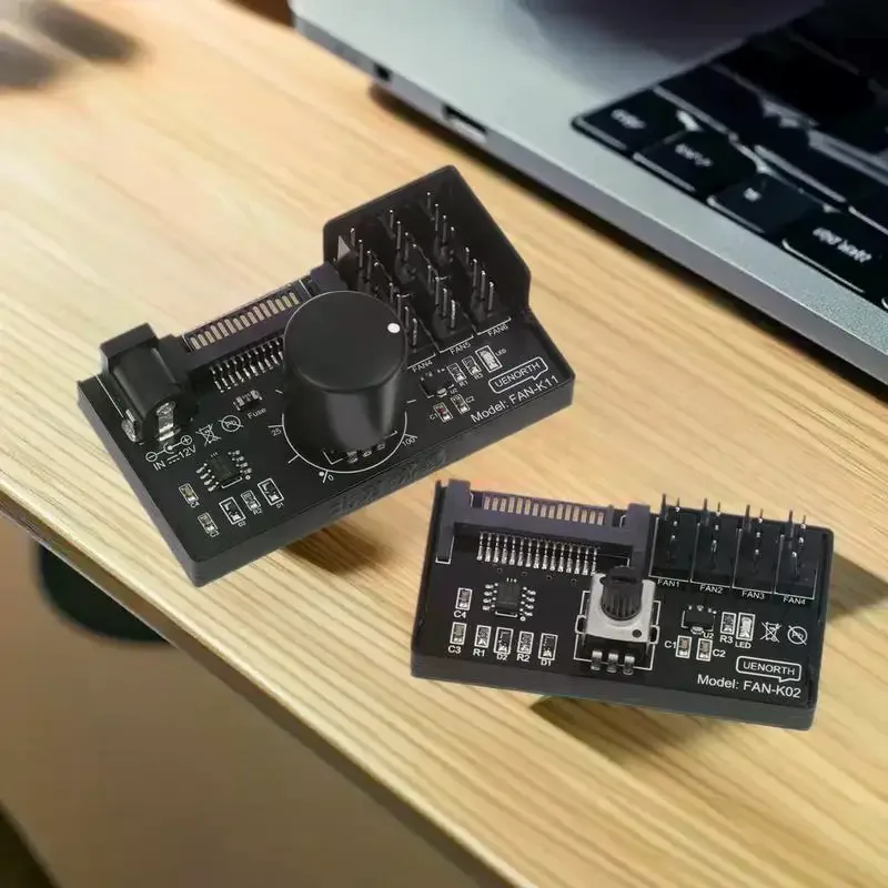 PWM 팬 속도 컨트롤러 SATA DC 전원 공급 4핀 팬 거버너 NAS 서버 팬 속도 조절기 4방향 6방향 PWM 팬 허브 컨트롤