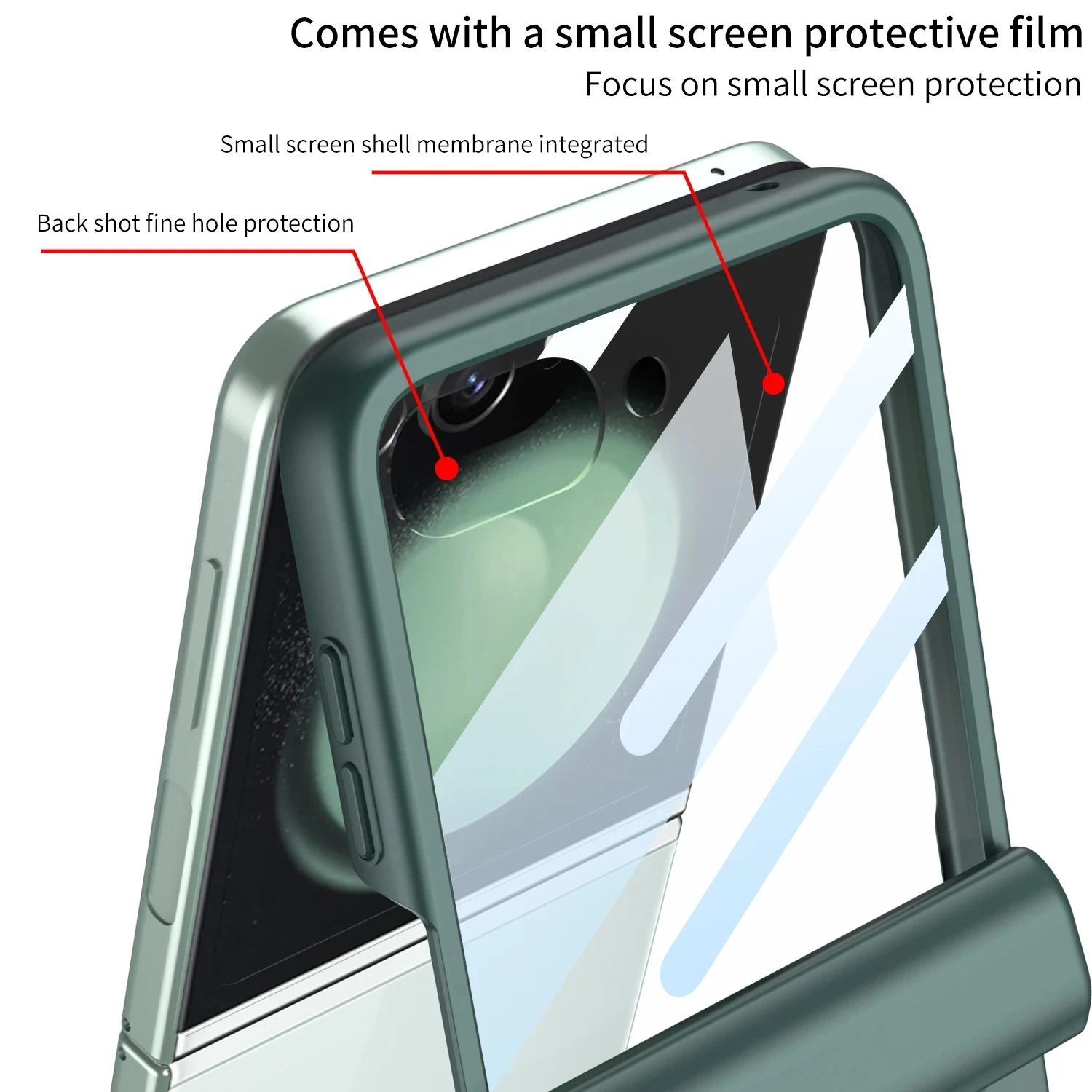 Magnetic Hinge Hard Case For Samsung Galaxy Z Flip 5 All-included Screen Glass Film Protective Cover For Galaxy Z Flip5 Case