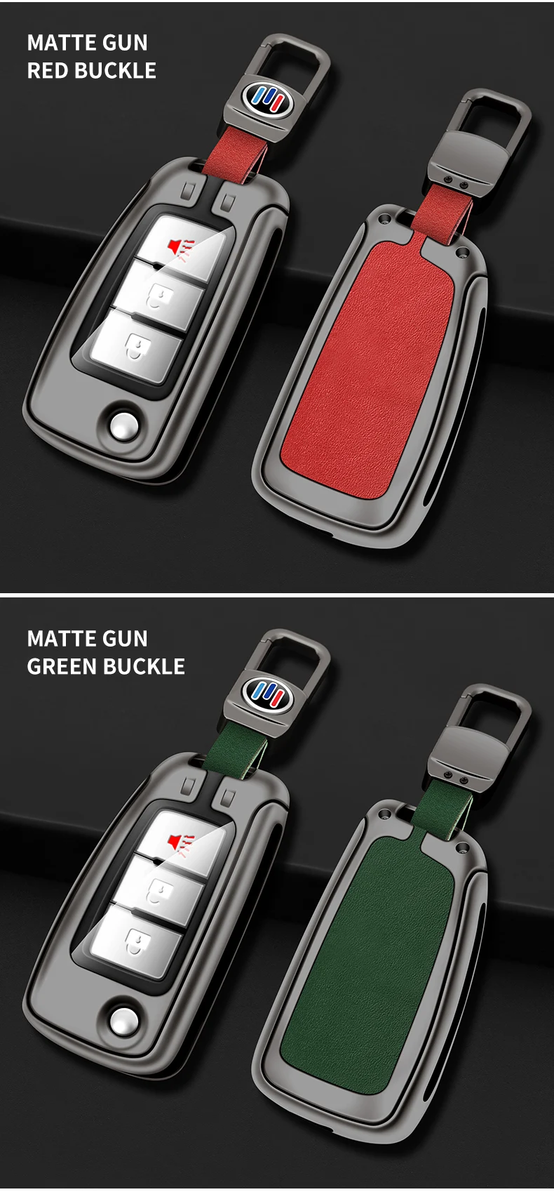 Custodia per chiave a scatto per auto in pelle di metallo Shell per Nissan Qashqai J11 X-trail Murano MAXIMA ALTIMA Juke Protector Fob accessori - Se102d7e7f6604a94a3330584cb4d9f45Y