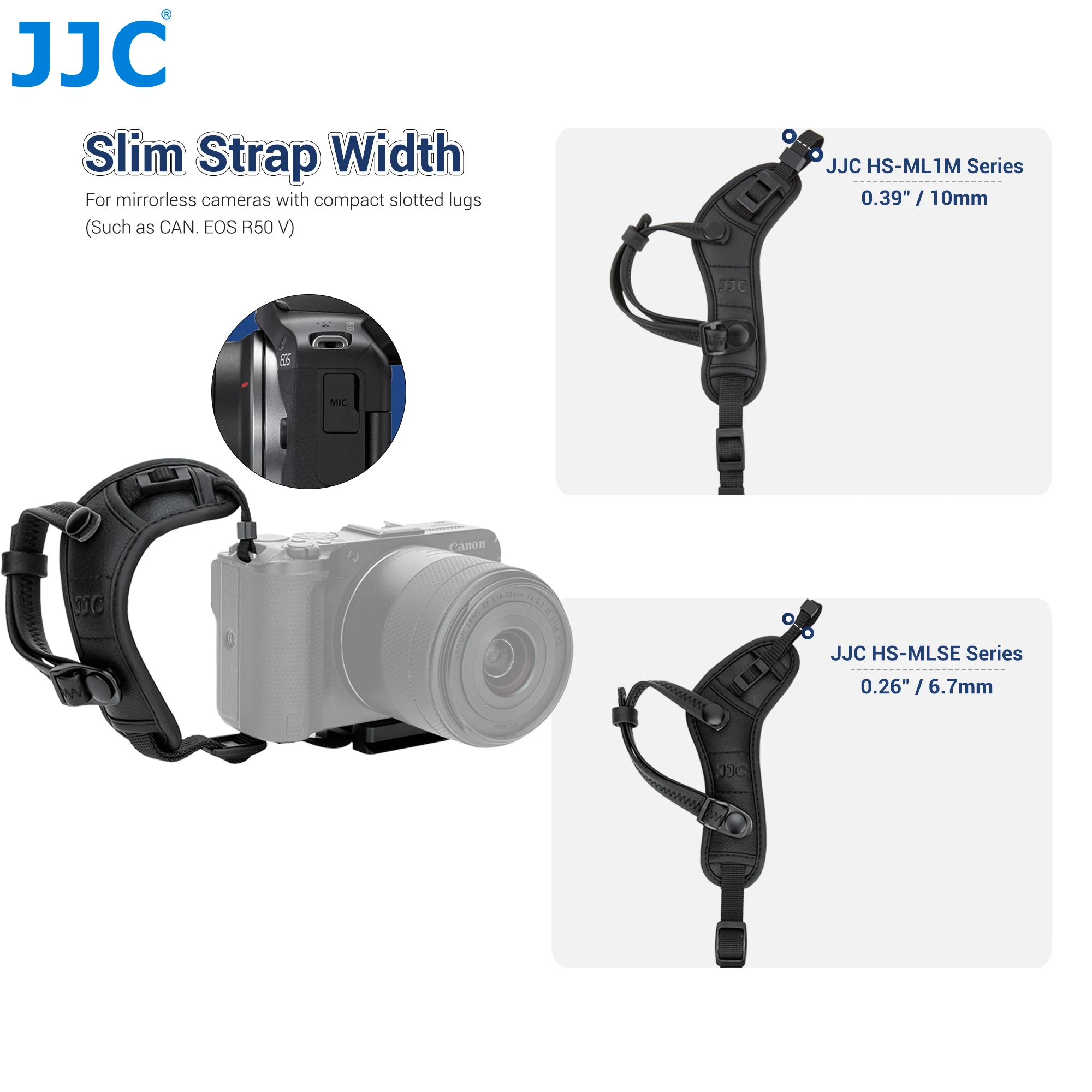 JJCカメラハンドストラップ DSLRミラーレスハンドストラップ Canon EOS