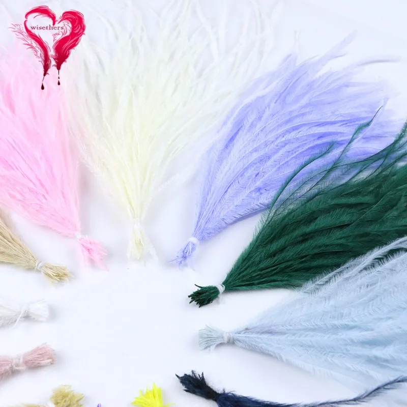 Linghui feather 10-15cm black ostrich feather silk DIY jewelry accessories clothing accessories 1 tie