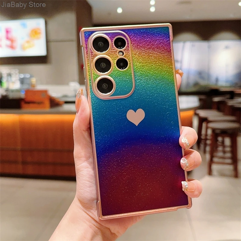 Luxury Rainbow Liquid Phone Case With Camera Protection & Holder_voghion.com