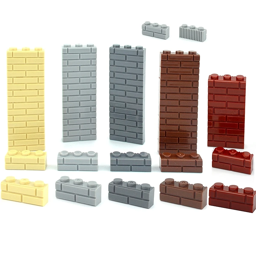 City Friends Wall Figures Bricks DIY Construction MOC Building Blocks Thick 1x2 1x3 1x4 L Dots Compatible Leduo 98283 15533 4
