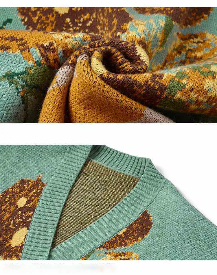 Brilliant Art and Paranoia Retro Cardigan Sweater Coat - Image 4