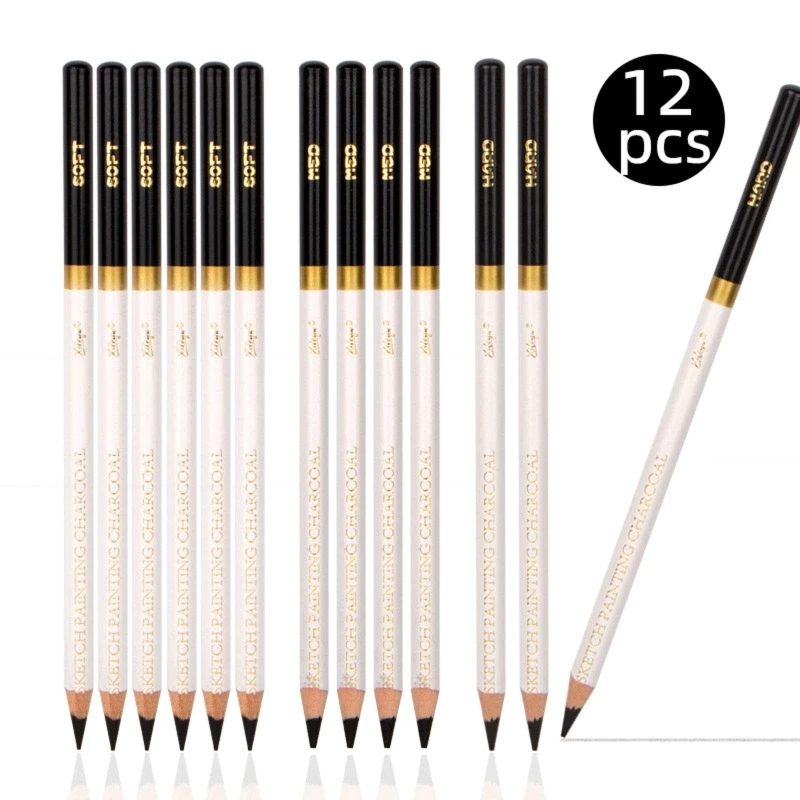 12Pcs Premium Charcoal Pencils Set 2