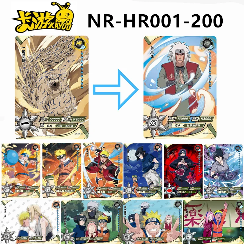

Kayou HR Card 1~200 Series Naruto Haruno Sakura Tsunade Hyuga Hinata Rare Collection Card Christmas Birthday Gift Game Toys