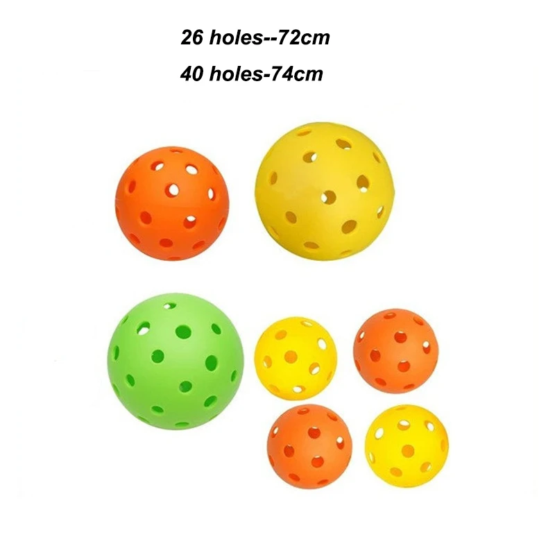 Pickleball Balls Colorful Pickleballs Durable 26 Holes Indoor Outdoor Training Paddle Ball 6/12/24Pcs Pickleball For Entertainment And Practice