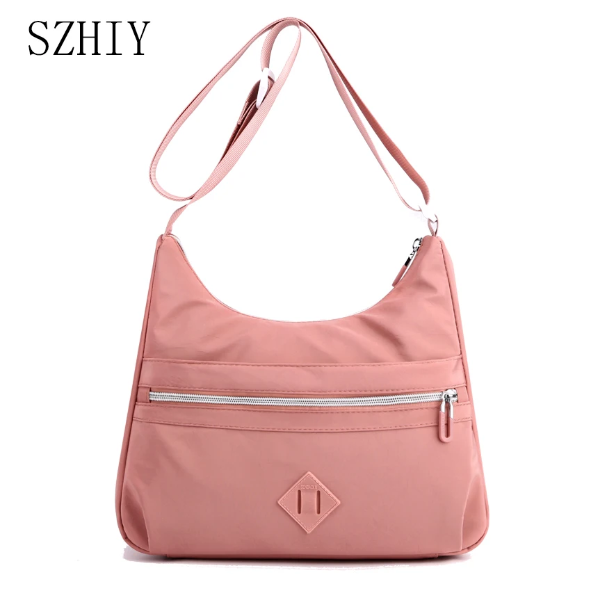 Bolso De hombro con múltiples bolsillos para mujer, bandolera De nailon, resistente al agua, De diseñador, De lujo