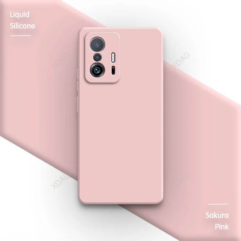 Premium Liquid Silicone Half-Wrapped Phone Cover - Soft Protective Square Shell Housing Accessories