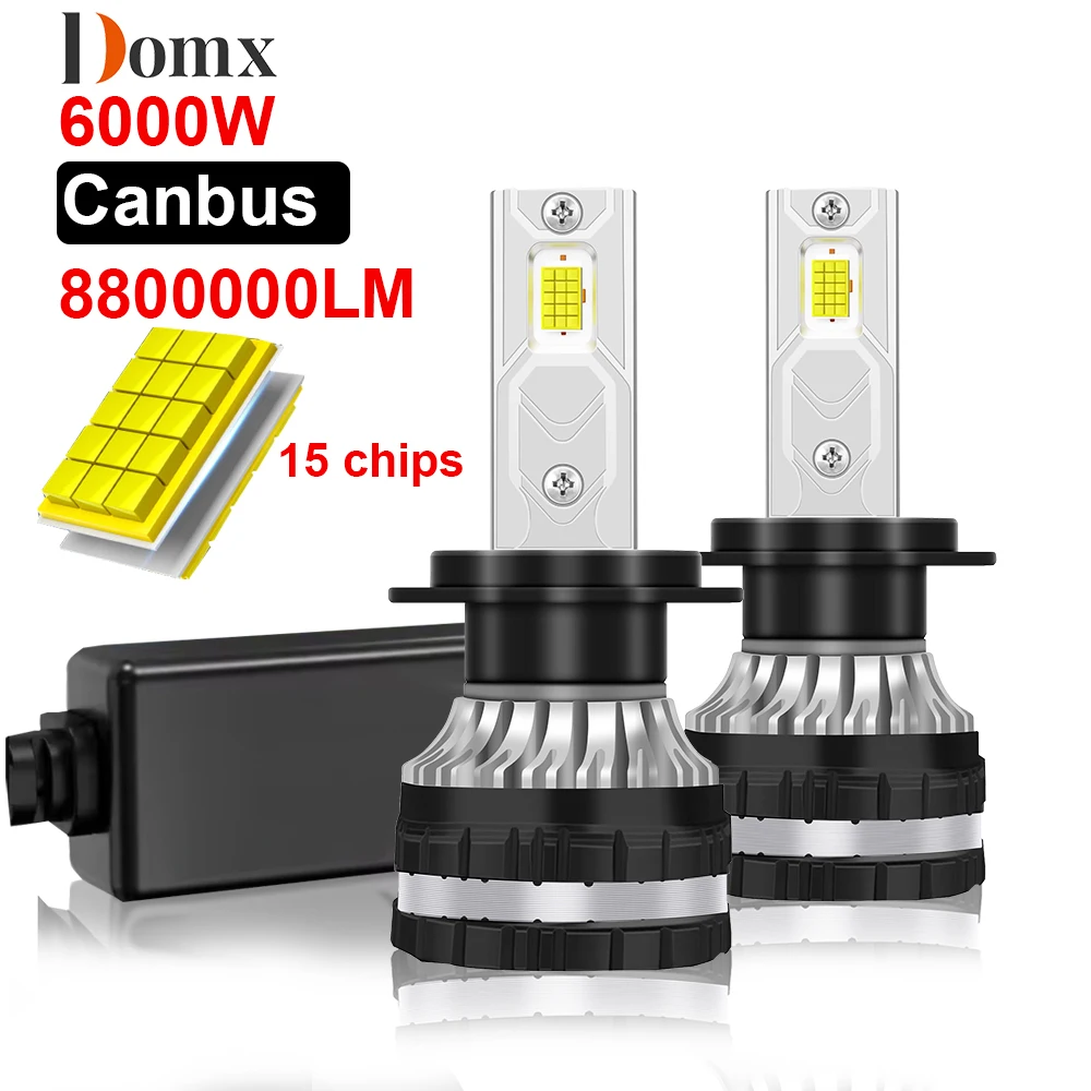 Domx H4 Led Canbus H7 LED รถ Led Light H8 H9 H11 9005 HB3 9006 HB4 9012 Lampu Depan Led หลอดไฟหมอกชุดสำหรับ Auto 6000K 12V 1