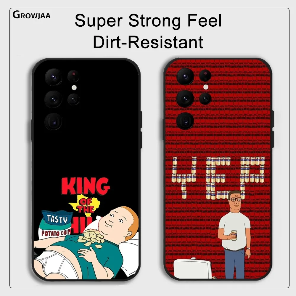Funny K-King Hill Bobby Phone Case For Samsung Galaxy S25 S24 S22 S23 Ultra S21 S20 Plus 5G Protective Silicone Funda